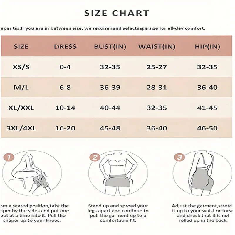 High-Waist Shapewear for Women – Tummy Slimming & Booty Lifting Seamless Underwear