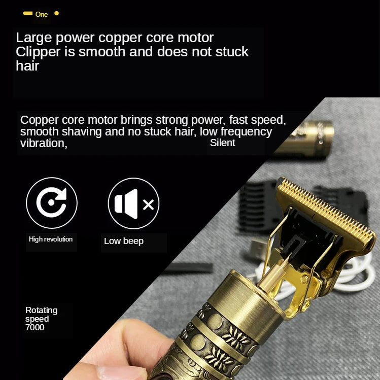 T9 Professional Hair Clipper - Electric Trimmer for Men
