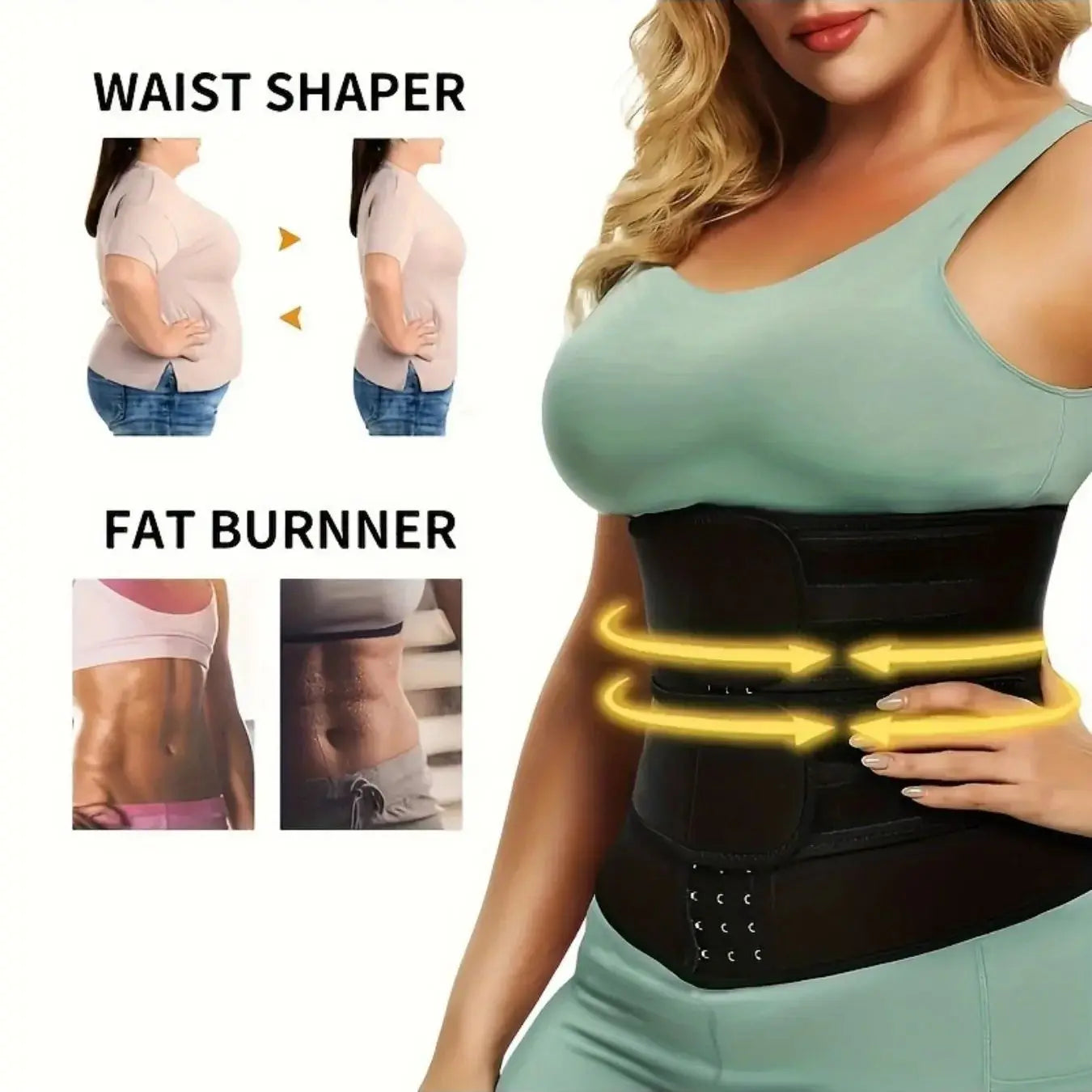 Women Shaping Casual Sports Postpartum Fitness Double Belt Adjustable Triple Hook Waist Trainer Belt for Cross Border