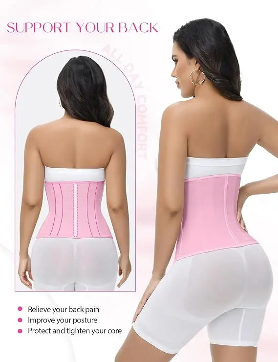 Waist Trainer for Women Tummy Control Workout Waist Cincher Corset Shapewear Postpartum Body Shaper with Zipper Hook