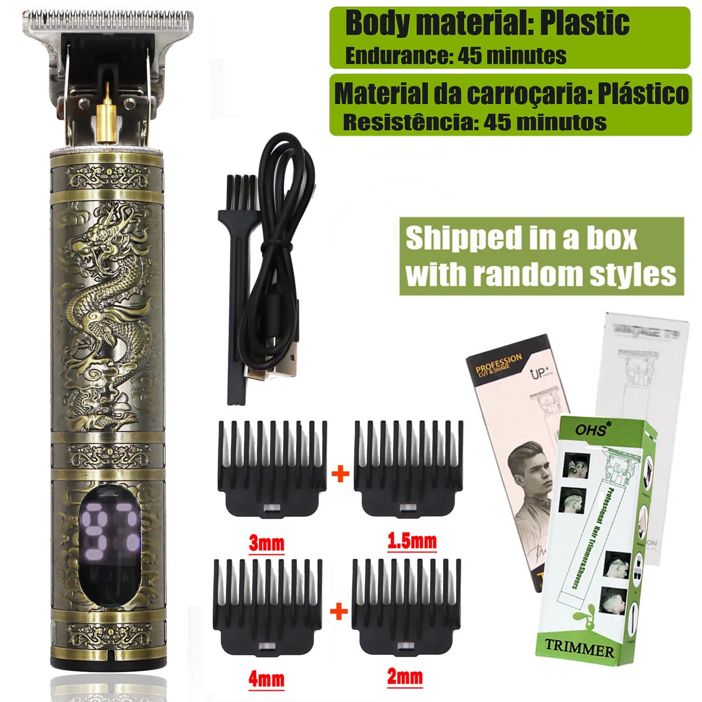 T9 Professional Hair Clipper - Electric Trimmer for Men