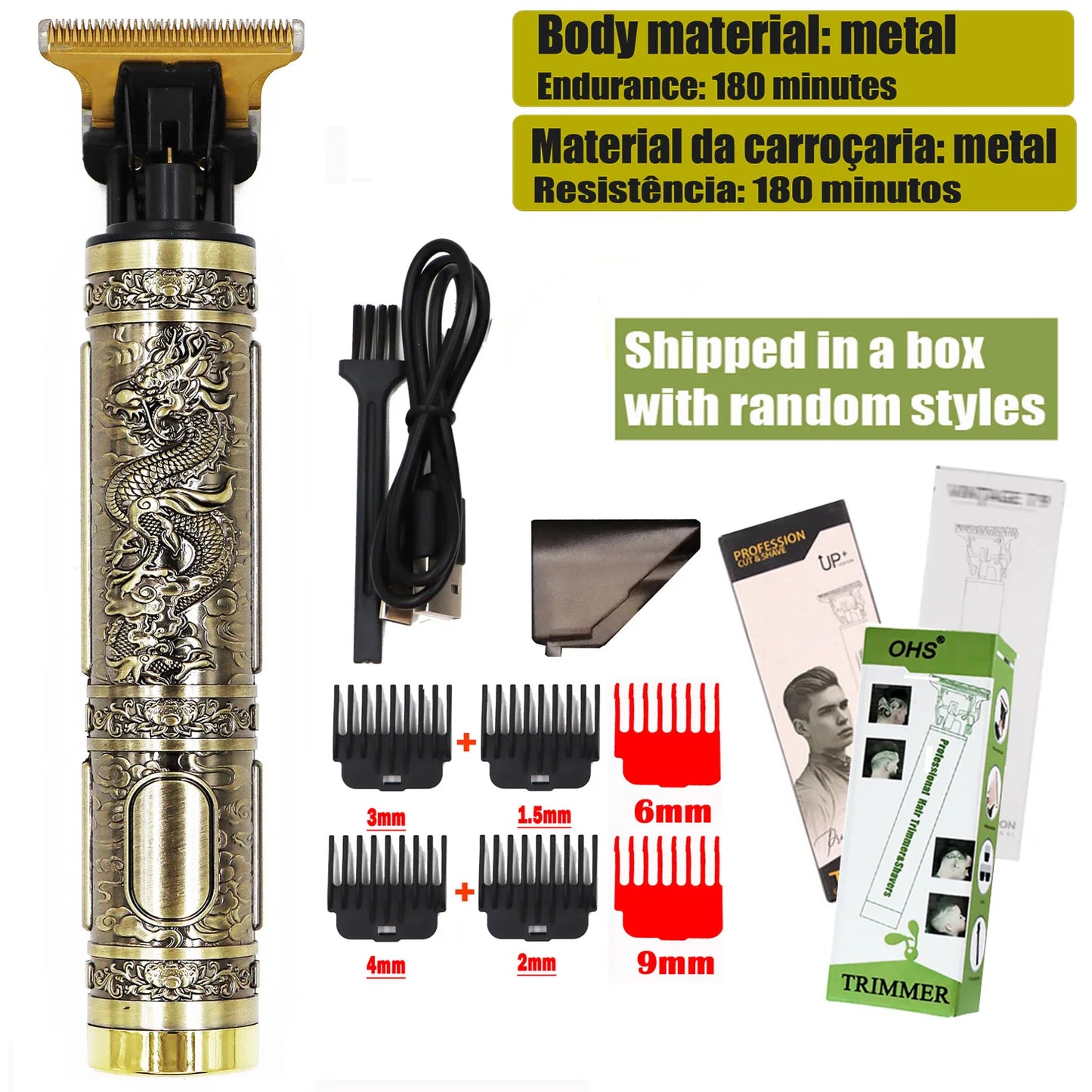 T9 Professional Hair Clipper - Electric Trimmer for Men