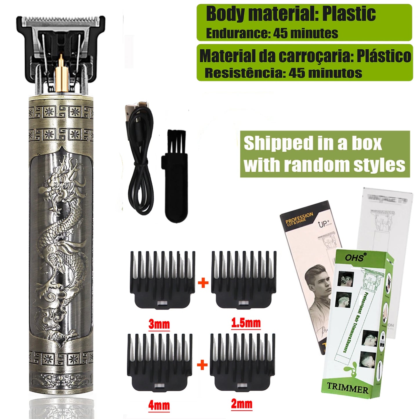 T9 Professional Hair Clipper - Electric Trimmer for Men