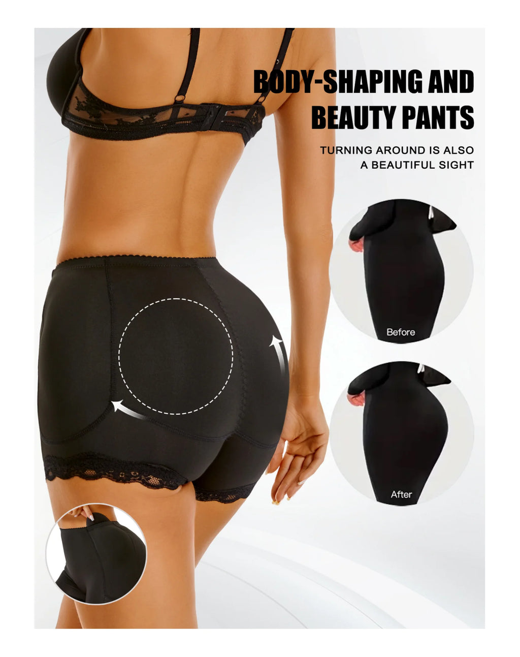 Padded Butt lifter Corrective Underwear Butt Enhancer Body Shaper Modeling Strap Fake Hip Shapwear Underwear Push Up Panties