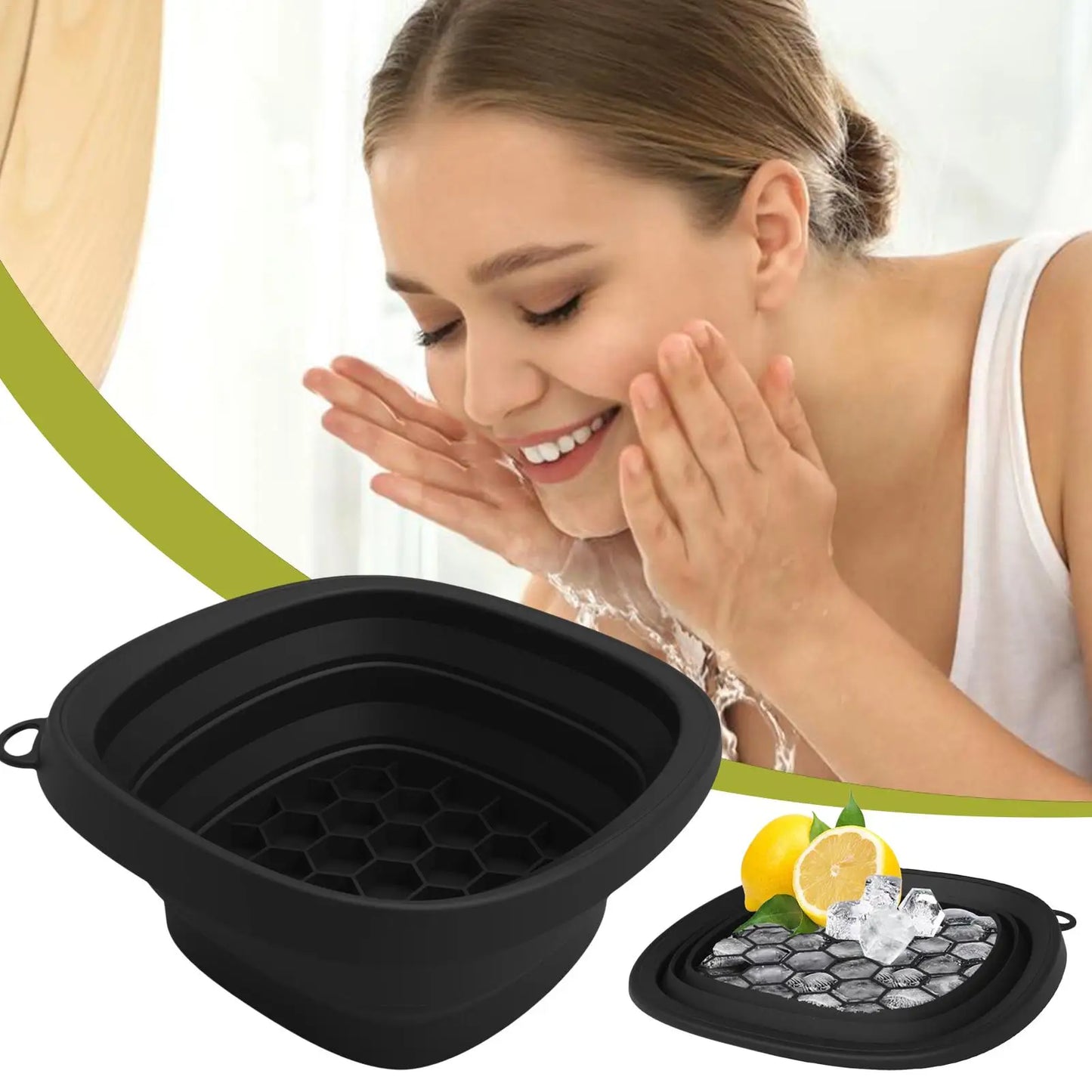 Foldable Face Ice Bath Bowl - Cold Therapy Skincare Tool