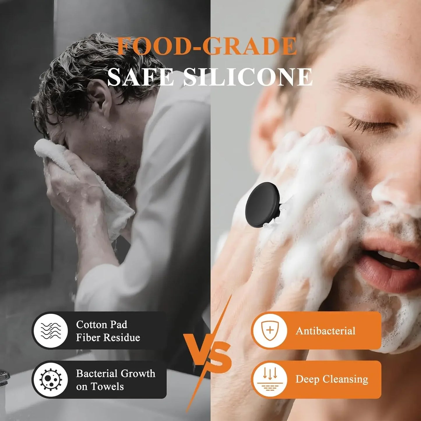 Silicone Cleaning Brush Facial Cleaning Scrubber Silicone Miniature Face Deep Clean Shave Massage Face Scrub Brush Beauty Shower