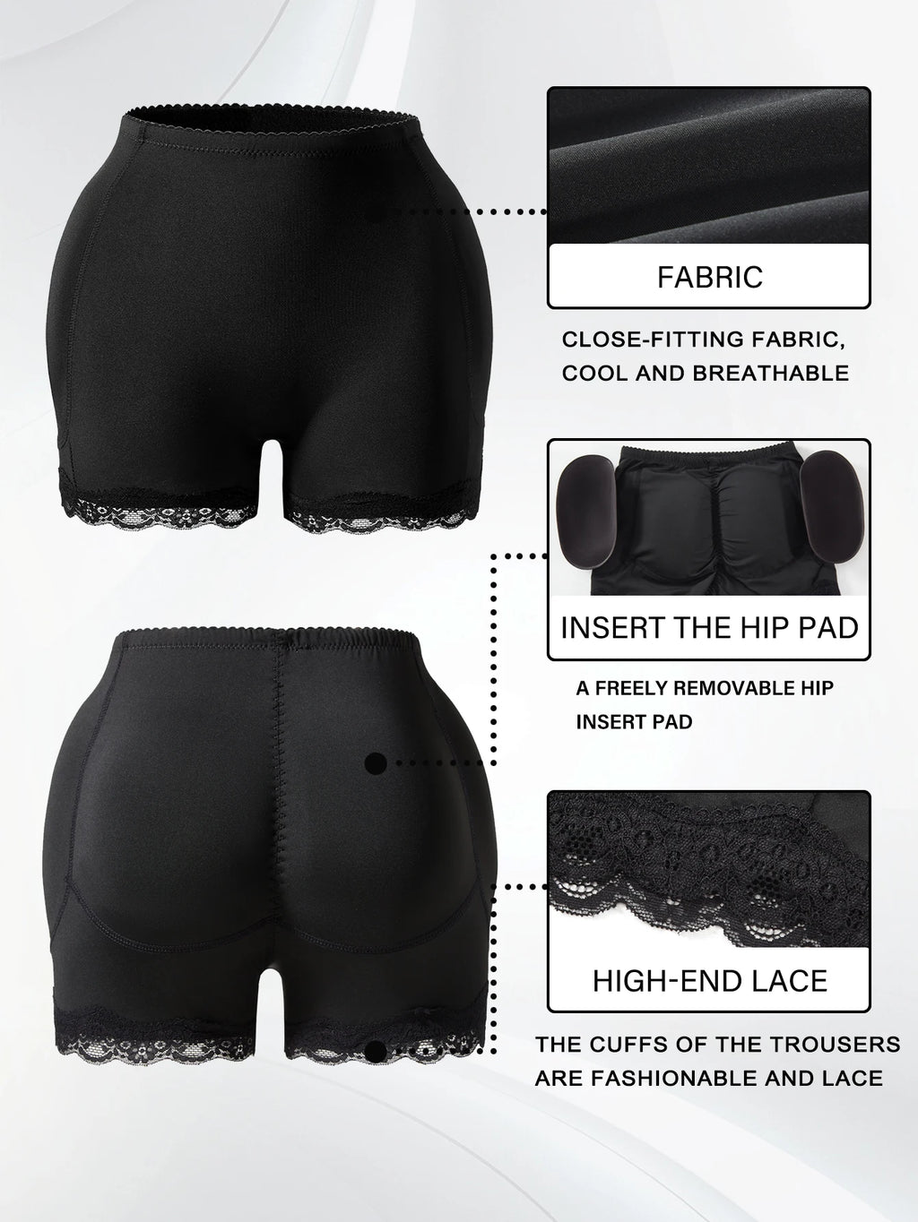 Padded Butt lifter Corrective Underwear Butt Enhancer Body Shaper Modeling Strap Fake Hip Shapwear Underwear Push Up Panties