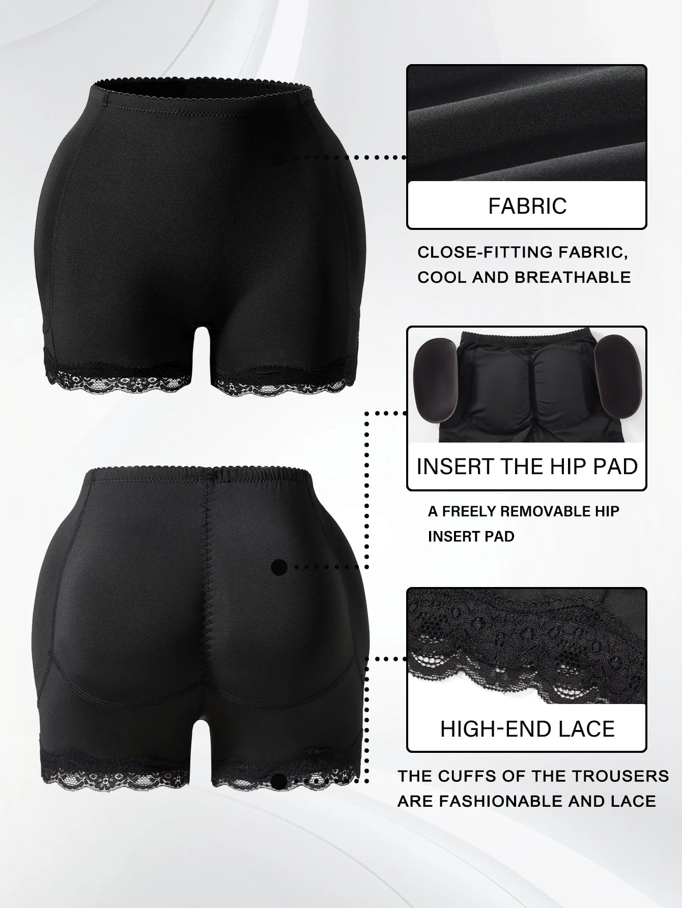 Padded Butt lifter Corrective Underwear Butt Enhancer Body Shaper Modeling Strap Fake Hip Shapwear Underwear Push Up Panties