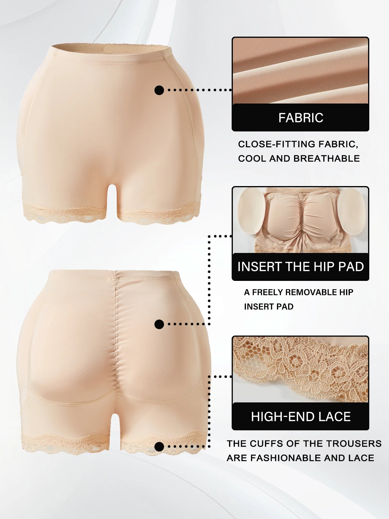 Padded Butt lifter Corrective Underwear Butt Enhancer Body Shaper Modeling Strap Fake Hip Shapwear Underwear Push Up Panties