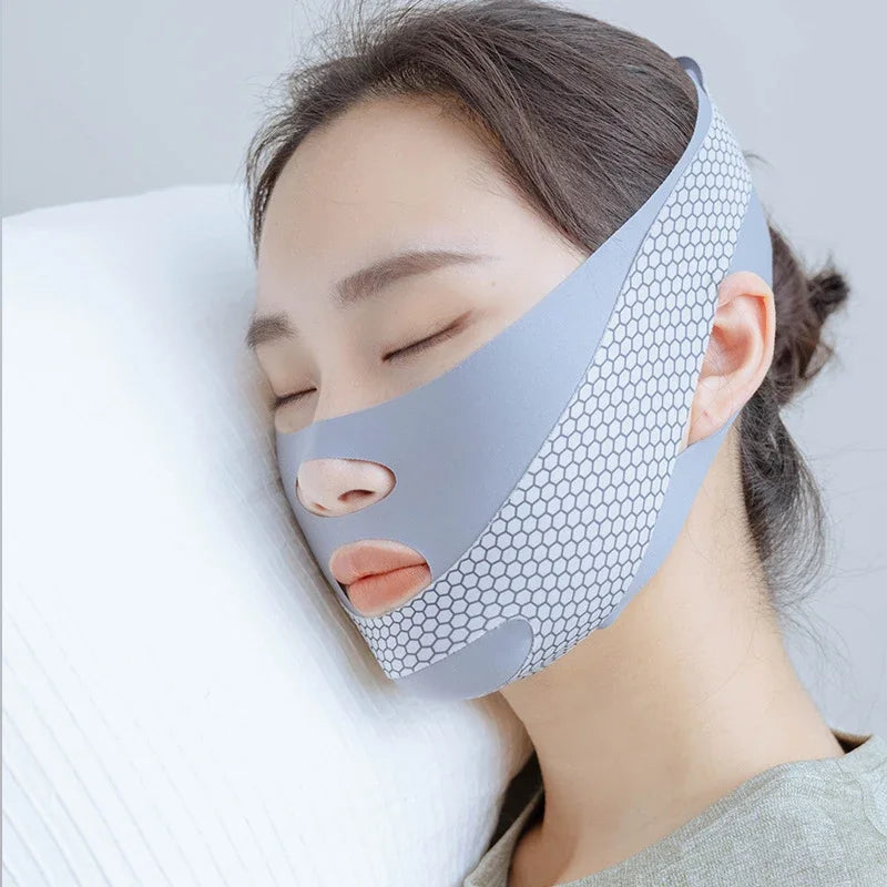 Face-lift With Sleep Face V Shaper Facial Slimming Bandage Relaxation Shape Lift Reduce Double Chin Face Thining Band Massage