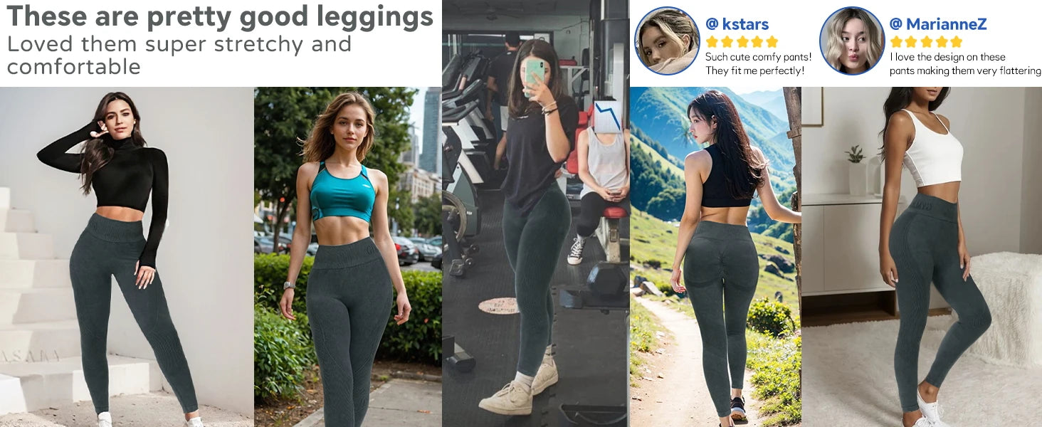 2 Pack Women's High Waisted Sexy Butt Lifting Seamless Solid Color Yoga Leggings Elastic And Breathable Fitness Sports Pants