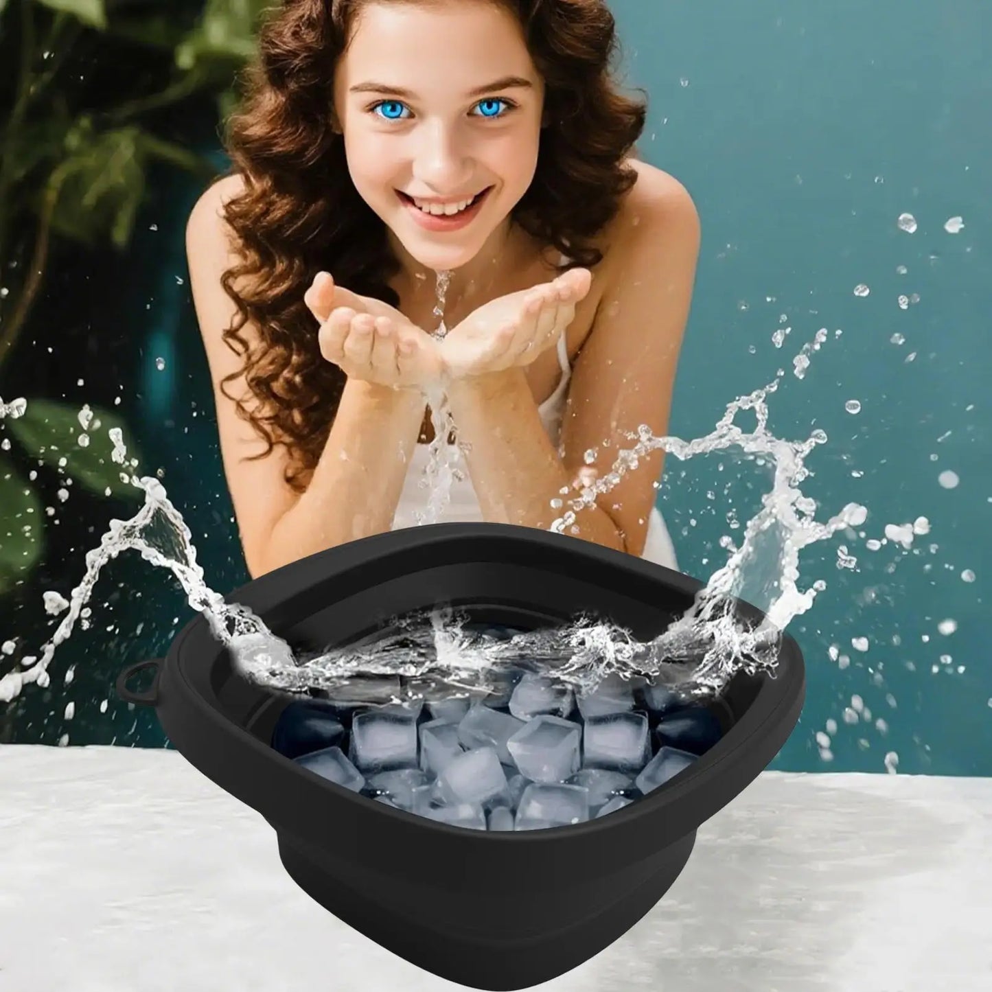 Foldable Face Ice Bath Bowl - Cold Therapy Skincare Tool