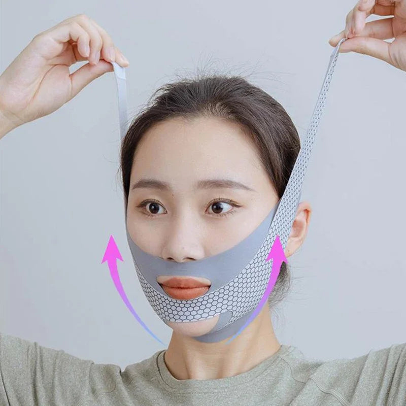 Face-lift With Sleep Face V Shaper Facial Slimming Bandage Relaxation Shape Lift Reduce Double Chin Face Thining Band Massage