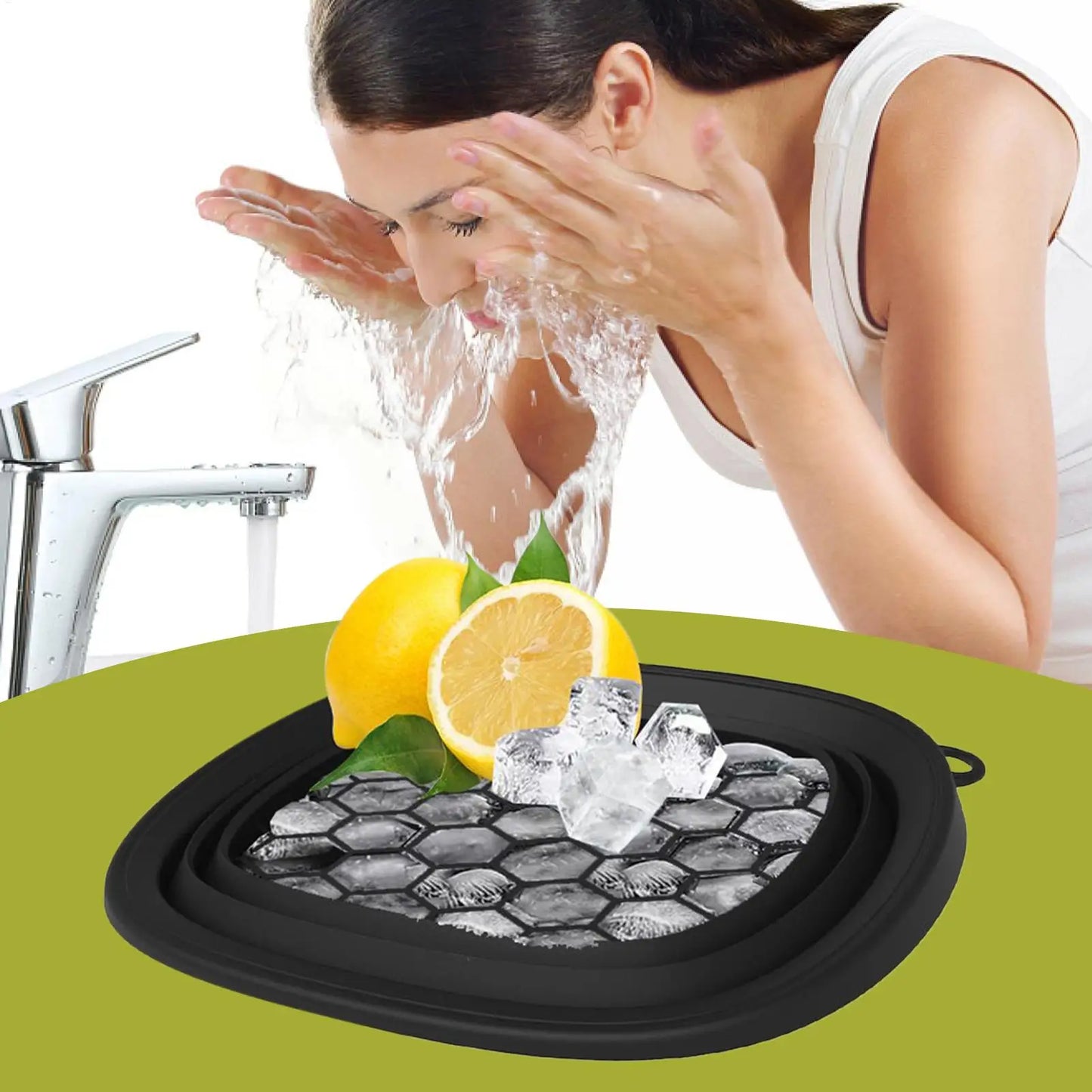 Foldable Face Ice Bath Bowl - Cold Therapy Skincare Tool