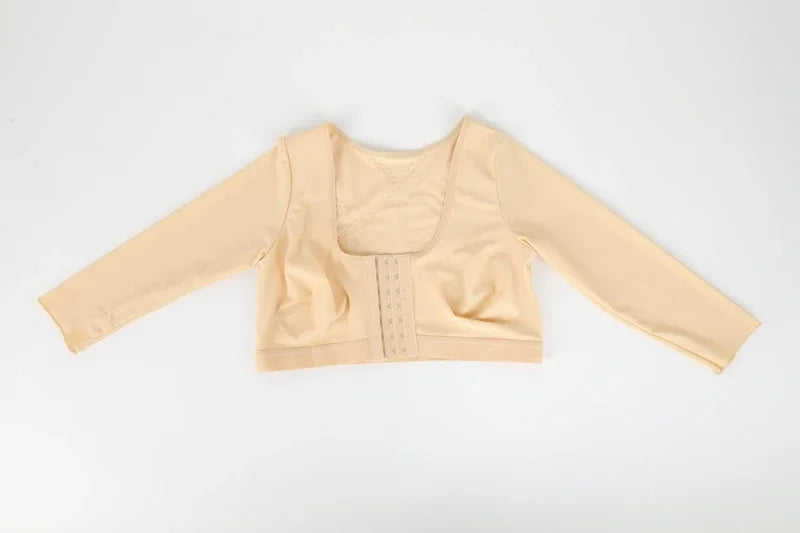 Upper Arm Shaper Sleeve Compression Top Women Push Up Breast Post Surgery Front Closure Bra Shapewear Back Support Cropped Tops