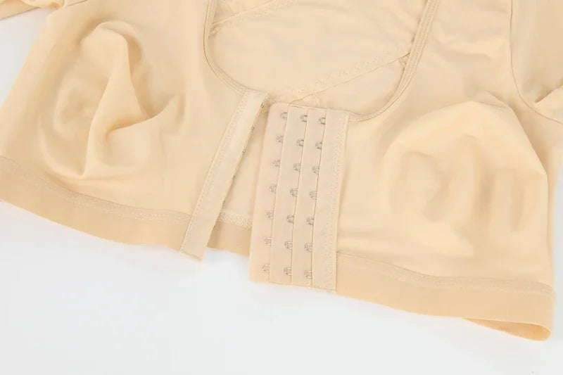 Upper Arm Shaper Sleeve Compression Top Women Push Up Breast Post Surgery Front Closure Bra Shapewear Back Support Cropped Tops