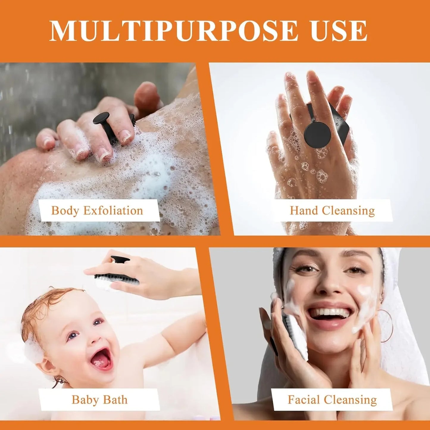 Silicone Cleaning Brush Facial Cleaning Scrubber Silicone Miniature Face Deep Clean Shave Massage Face Scrub Brush Beauty Shower