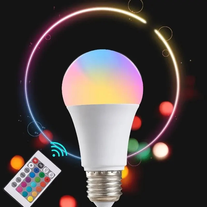 RGB LED Smart Bulb - 16 Colors with Remote Control